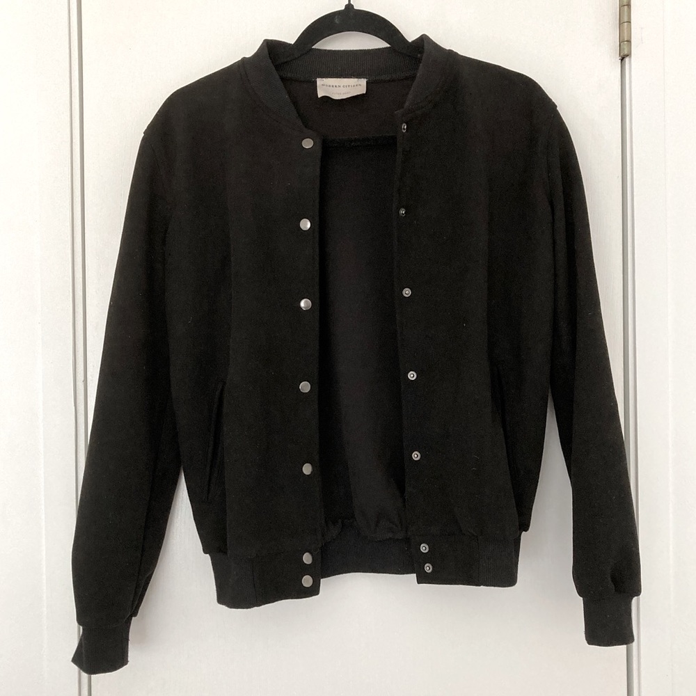 XS Modern Citizen black vegan suede jacket